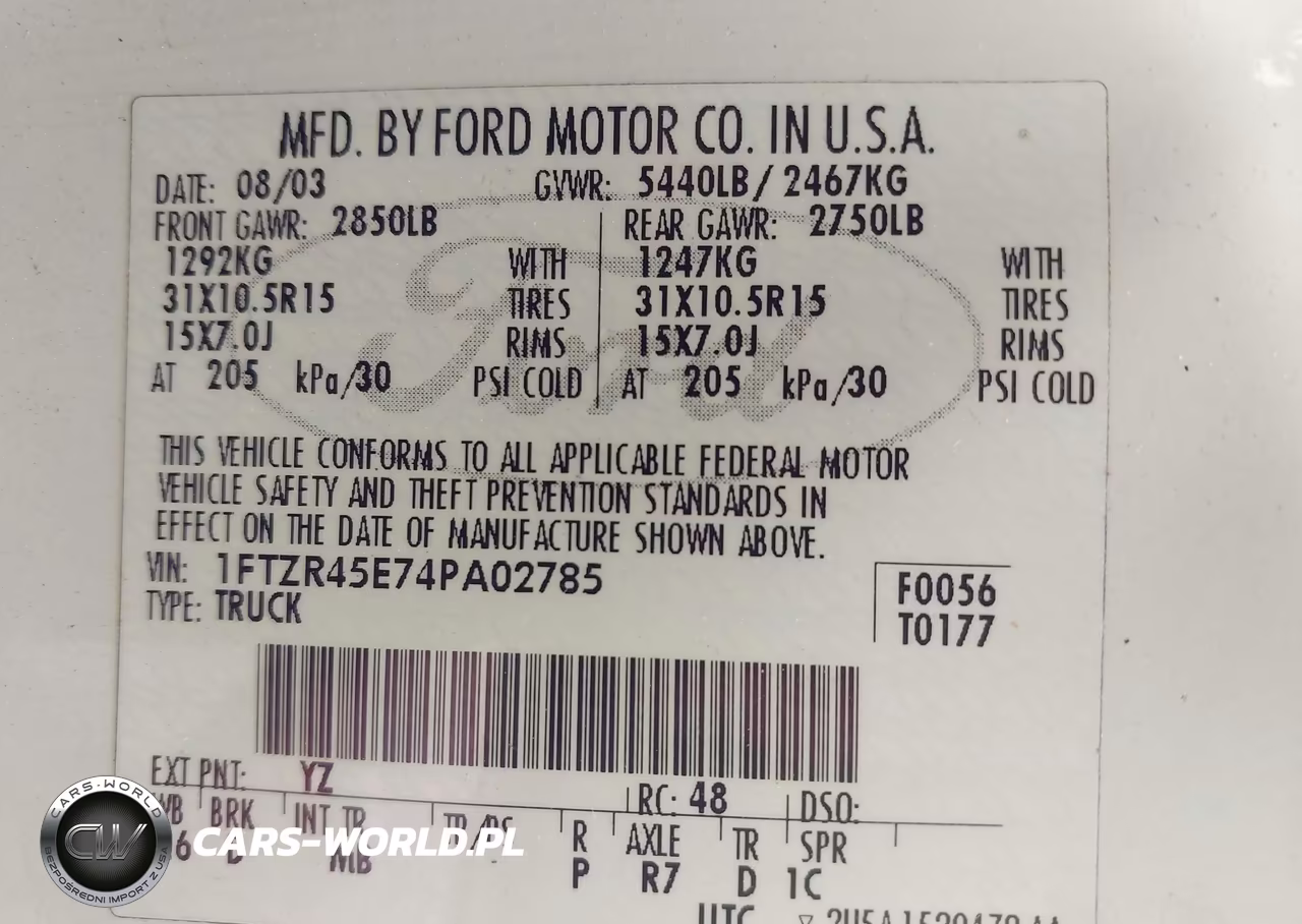 2004 Ford Ranger Edge-Tremor-Xlt VIN:1FTZR45E74PA02785 - 9