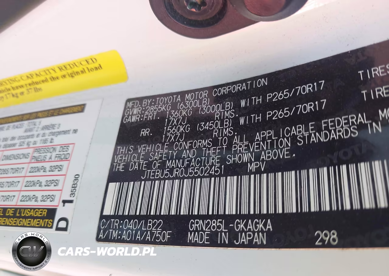 2018 Toyota 4Runner Sr5 Premium VIN:JTEBU5JR0J5502451 - 8