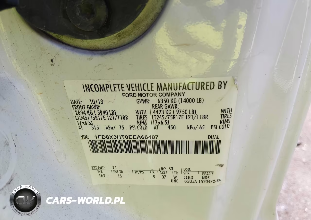 2014 Ford F-350 Chassis Xl VIN:1FD8X3HT0EEA66407 - 8