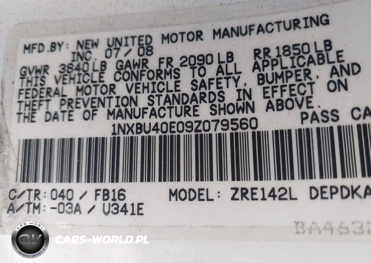 2009 Toyota Corolla Le VIN:1NXBU40E09Z079560 - 9