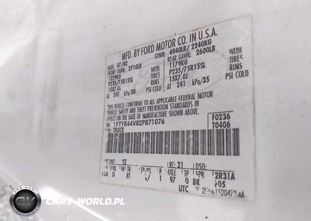 2002 Ford Ranger Edge-Tremor-Xlt VIN:1FTYR44V82PB71076 - 8