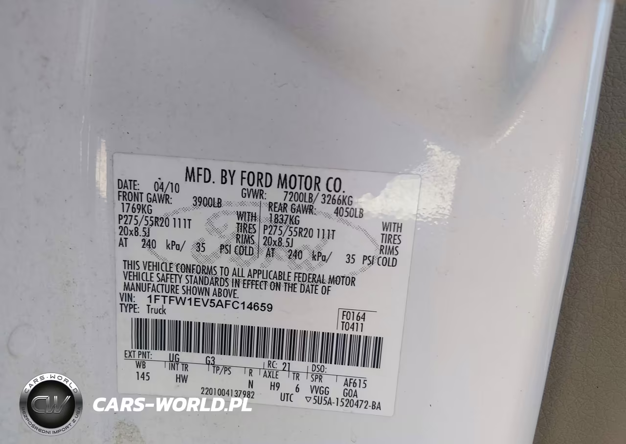 2010 Ford F-150 VIN:1FTFW1EV5AFC14659 - 9