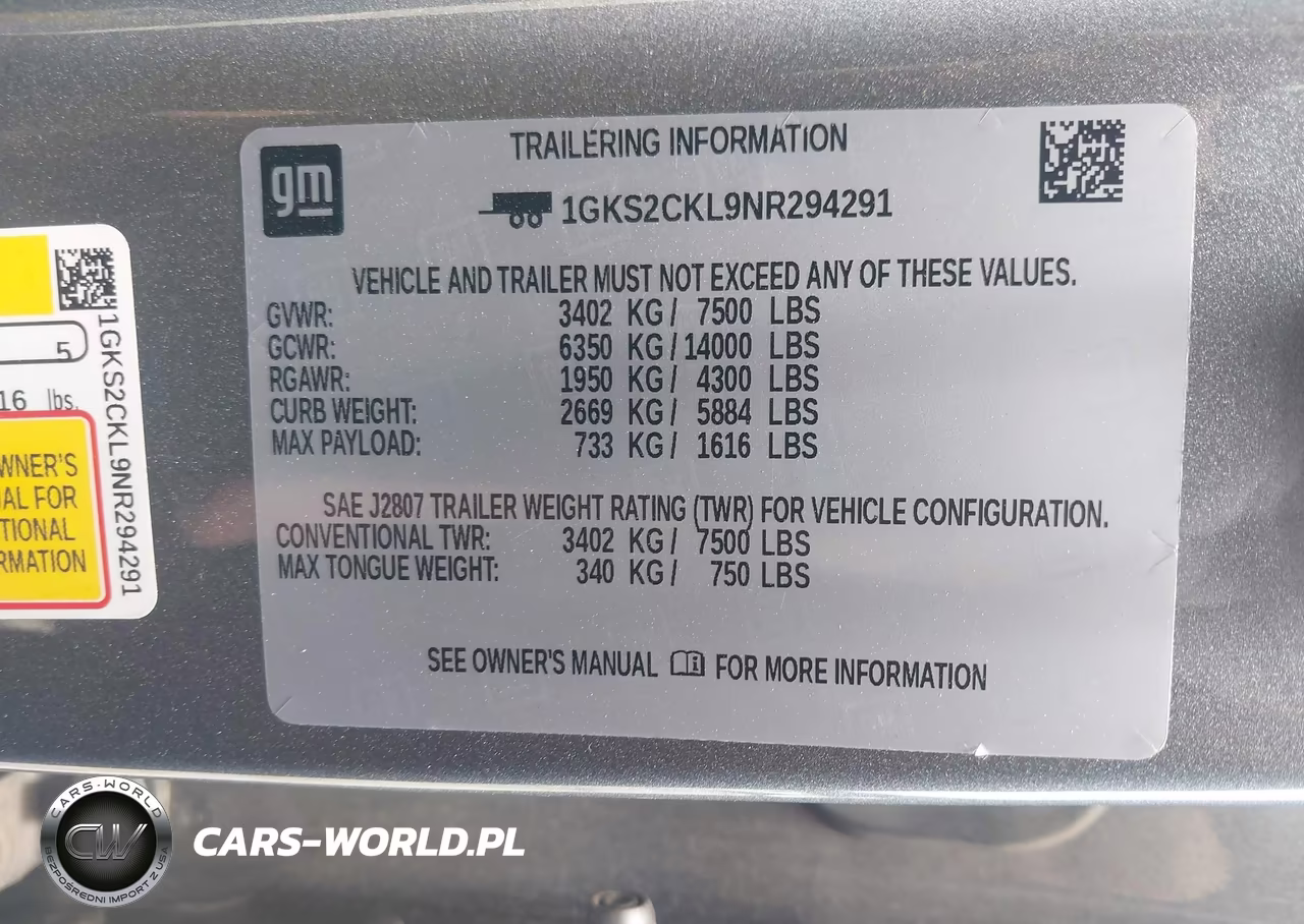 2022 GMC Yukon 4Wd At4 VIN:1GKS2CKL9NR294291 - 9