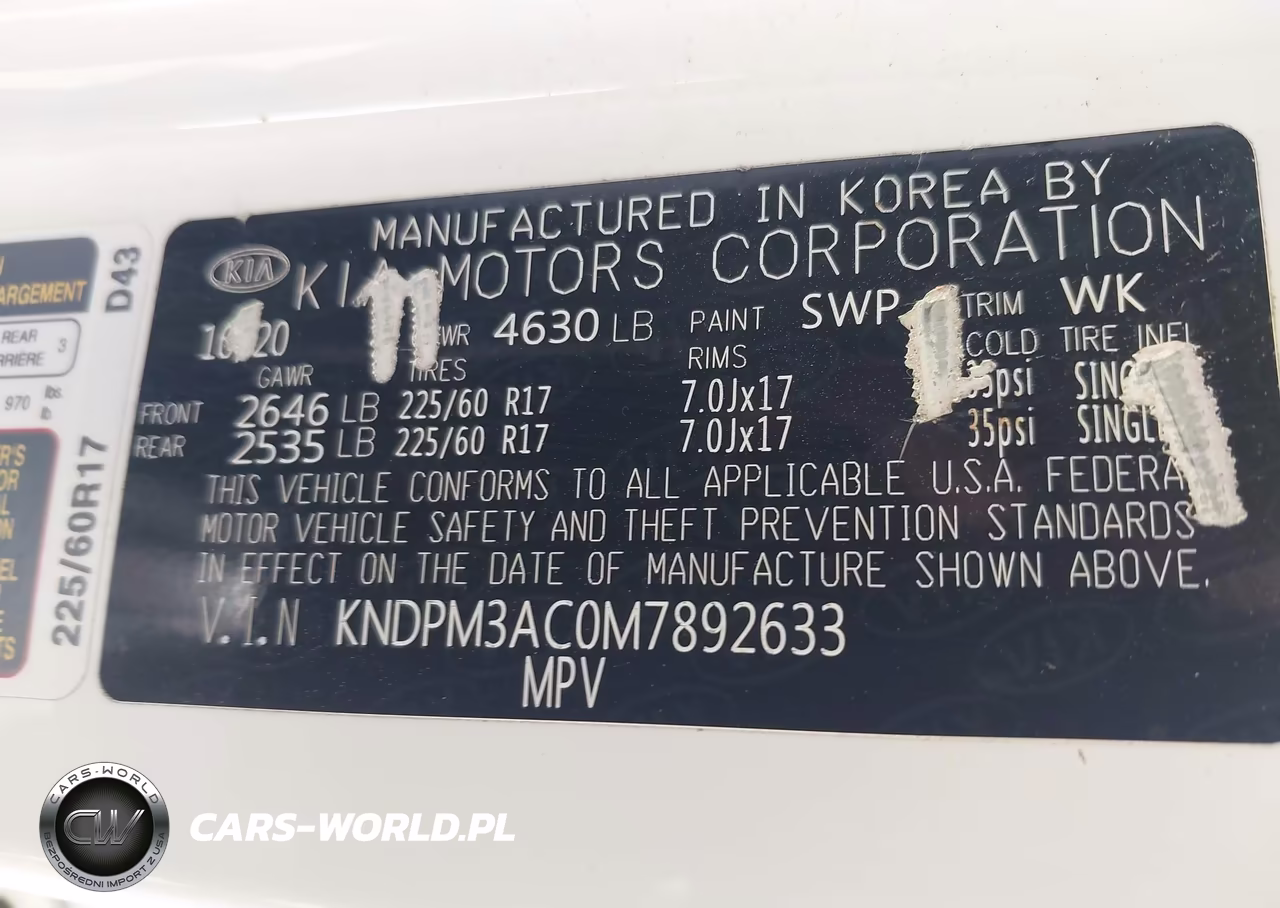 2021 Kia Sportage Lx VIN:KNDPM3AC0M7892633 - 9