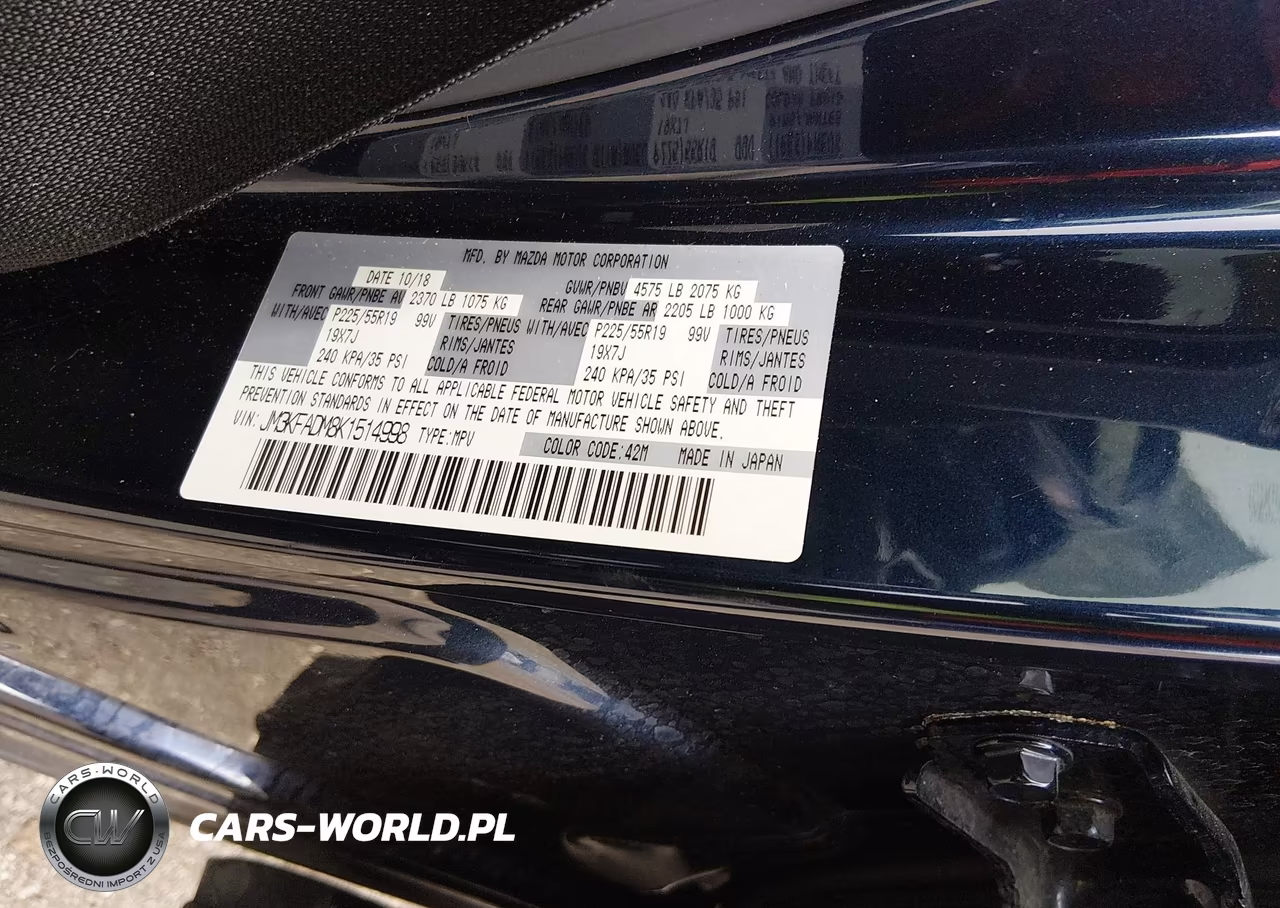 2019 Mazda Cx-5 Grand Touring VIN:JM3KFADM8K1514998 - 9