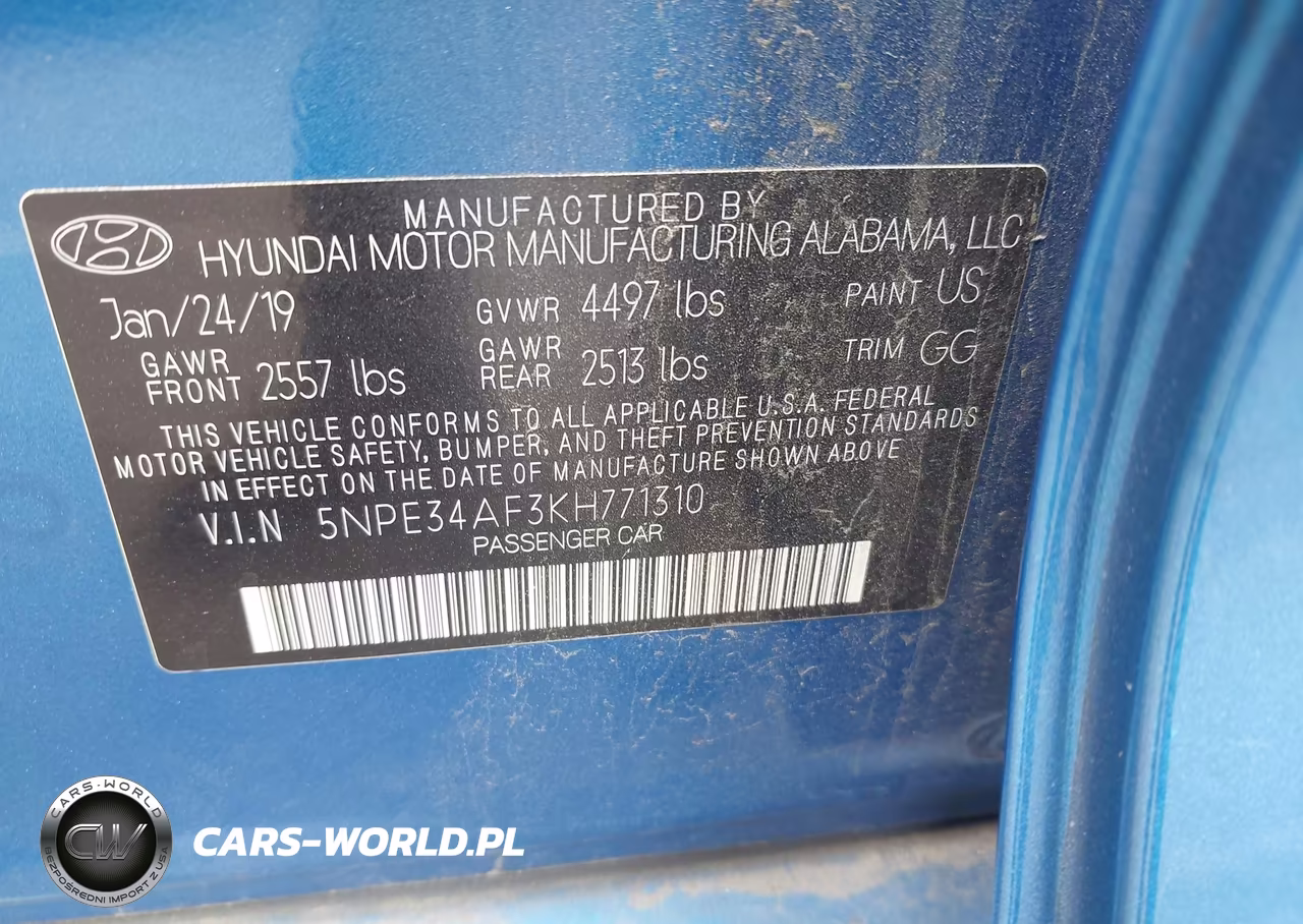 2019 Hyundai Sonata Sel VIN:5NPE34AF3KH771310 - 9