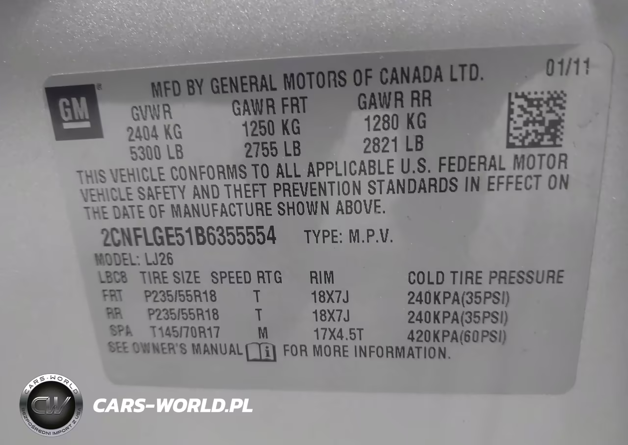2011 Chevrolet Equinox Ltz VIN:2CNFLGE51B6355554 - 9