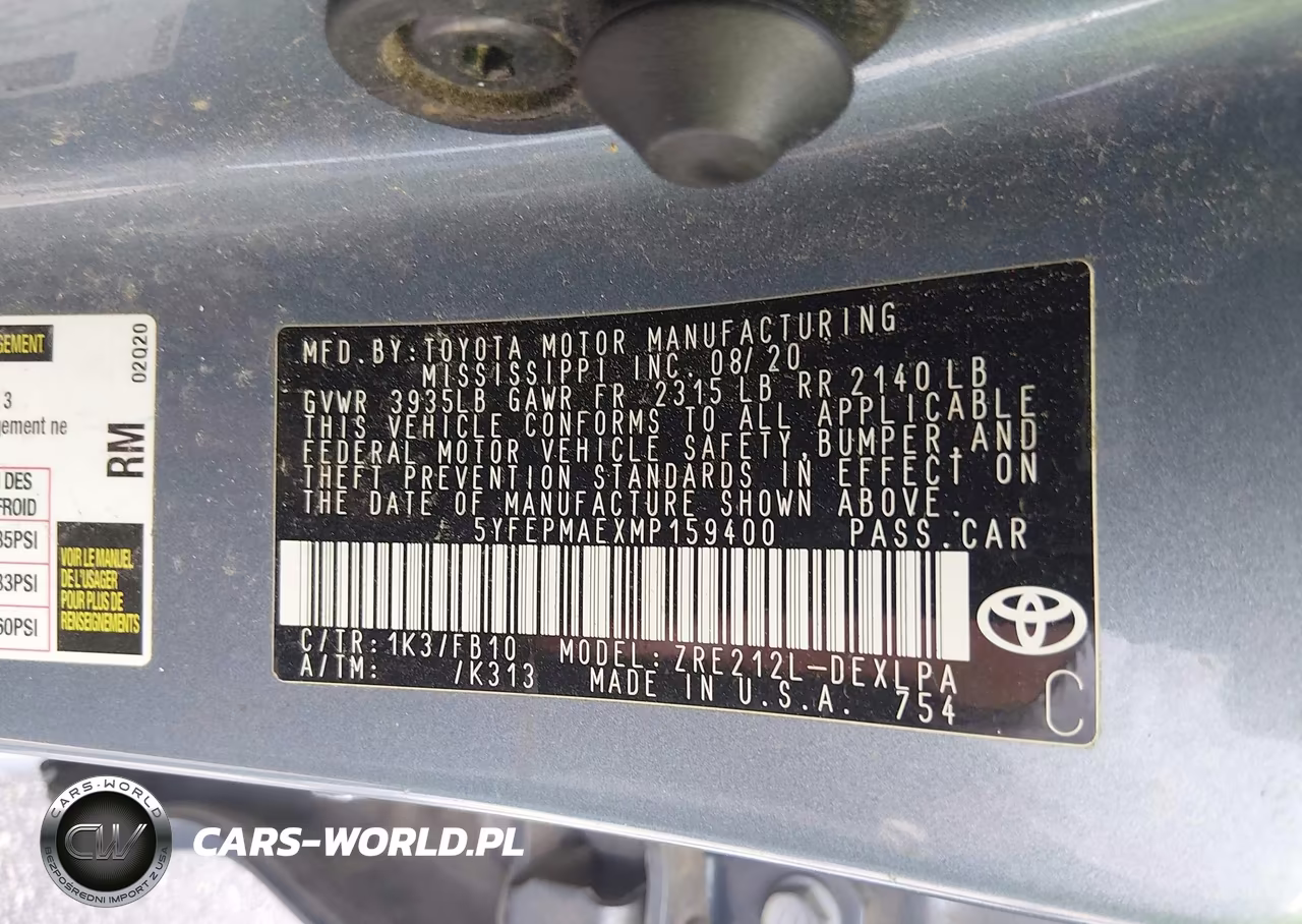 2021 Toyota Corolla Le VIN:5YFEPMAEXMP159400 - 9