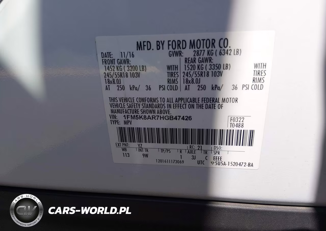2017 Ford Utility Police Interceptor VIN:1FM5K8AR7HGB47426 - 9