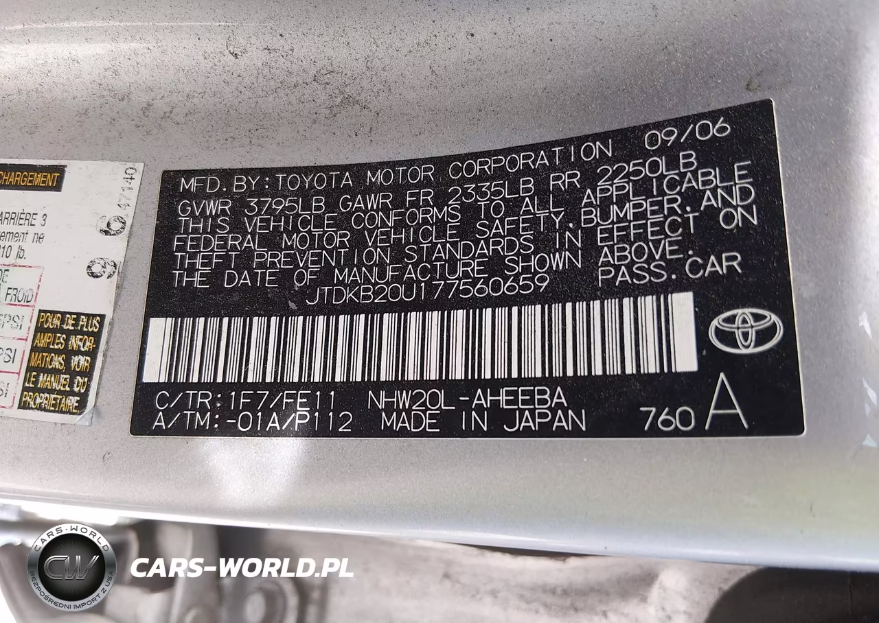 2007 Toyota Prius Touring VIN:JTDKB20U177560659 - 9