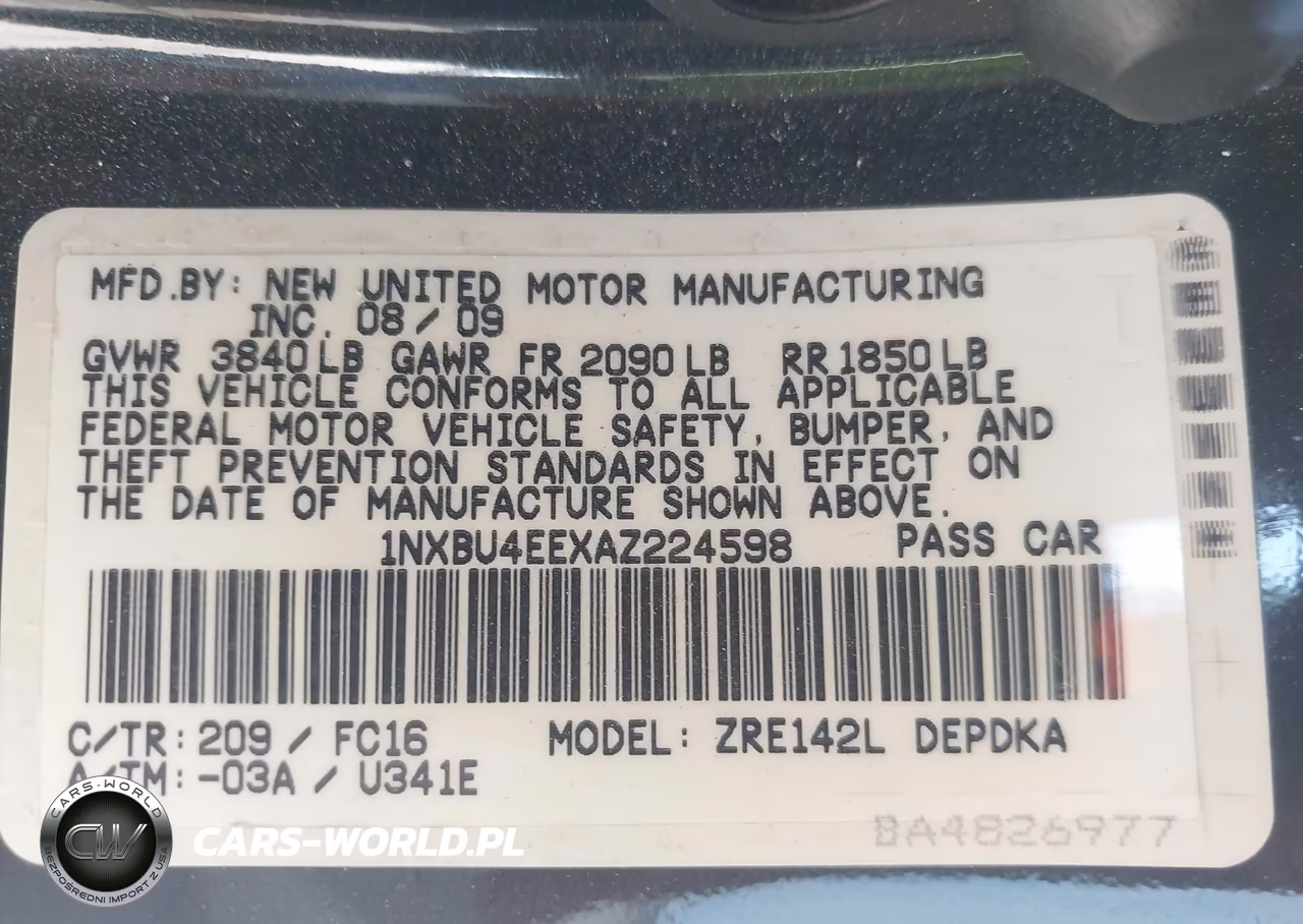 2010 Toyota Corolla Le VIN:1NXBU4EEXAZ224598 - 9