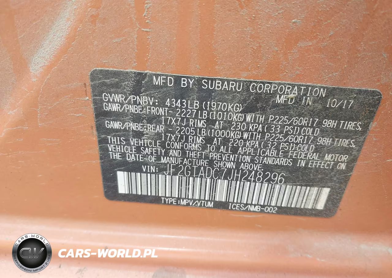 2018 Subaru Crosstrek 2.0I Premium VIN:JF2GTADC7JH248296 - 9