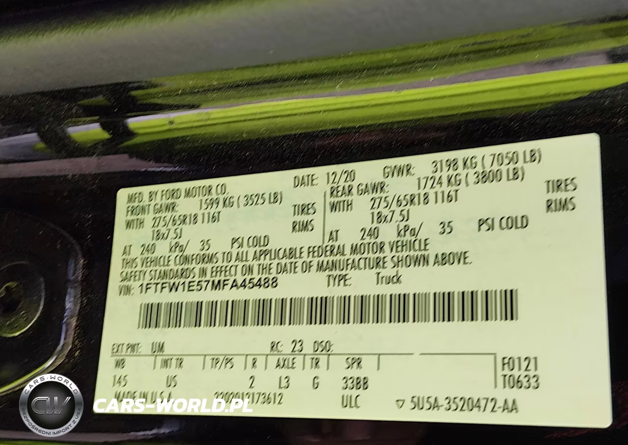 2021 Ford F-150 Xlt VIN:1FTFW1E57MFA45488 - 9