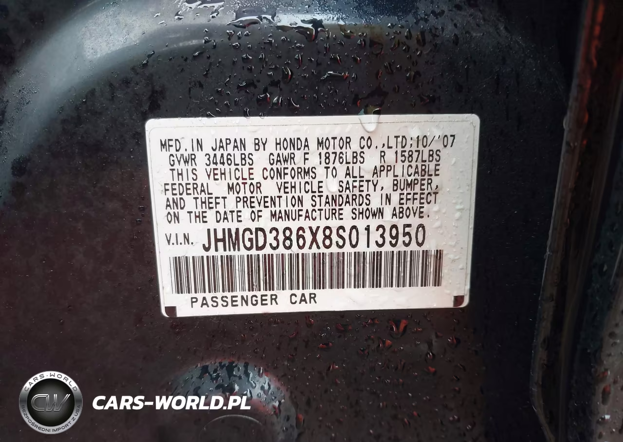 2008 Honda Fit Sport VIN:JHMGD386X8S013950 - 9