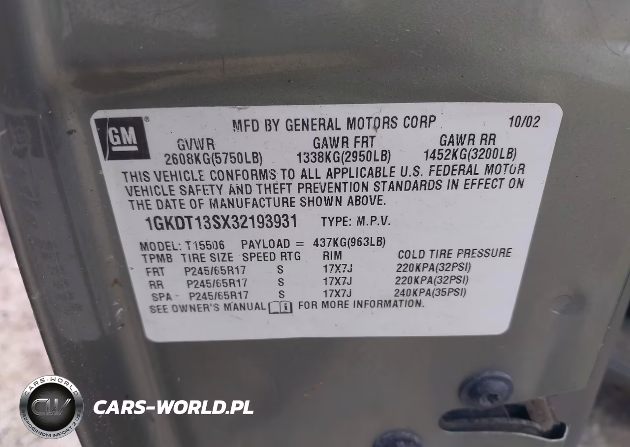 2003 GMC Envoy Slt VIN:1GKDT13SX32193931 - 9