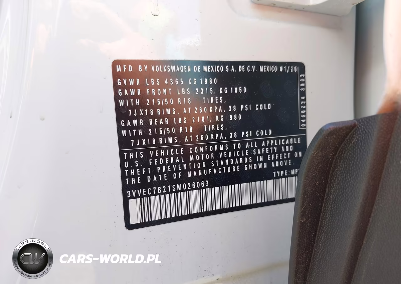 2025 Volkswagen Taos 1.5T Se VIN:3VVEC7B21SM026063 - 9