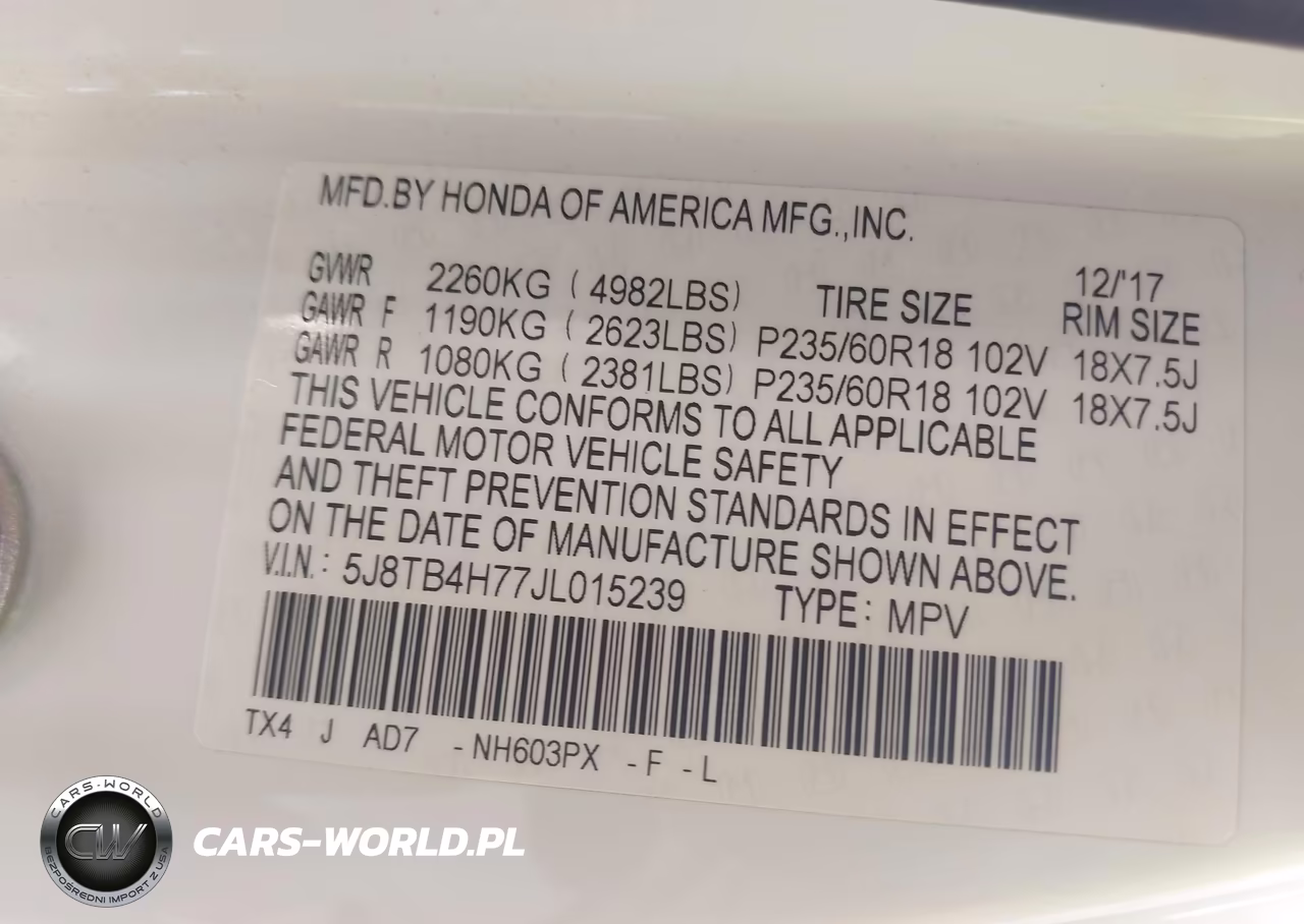 2018 Acura Rdx Advance Package VIN:5J8TB4H77JL015239 - 9
