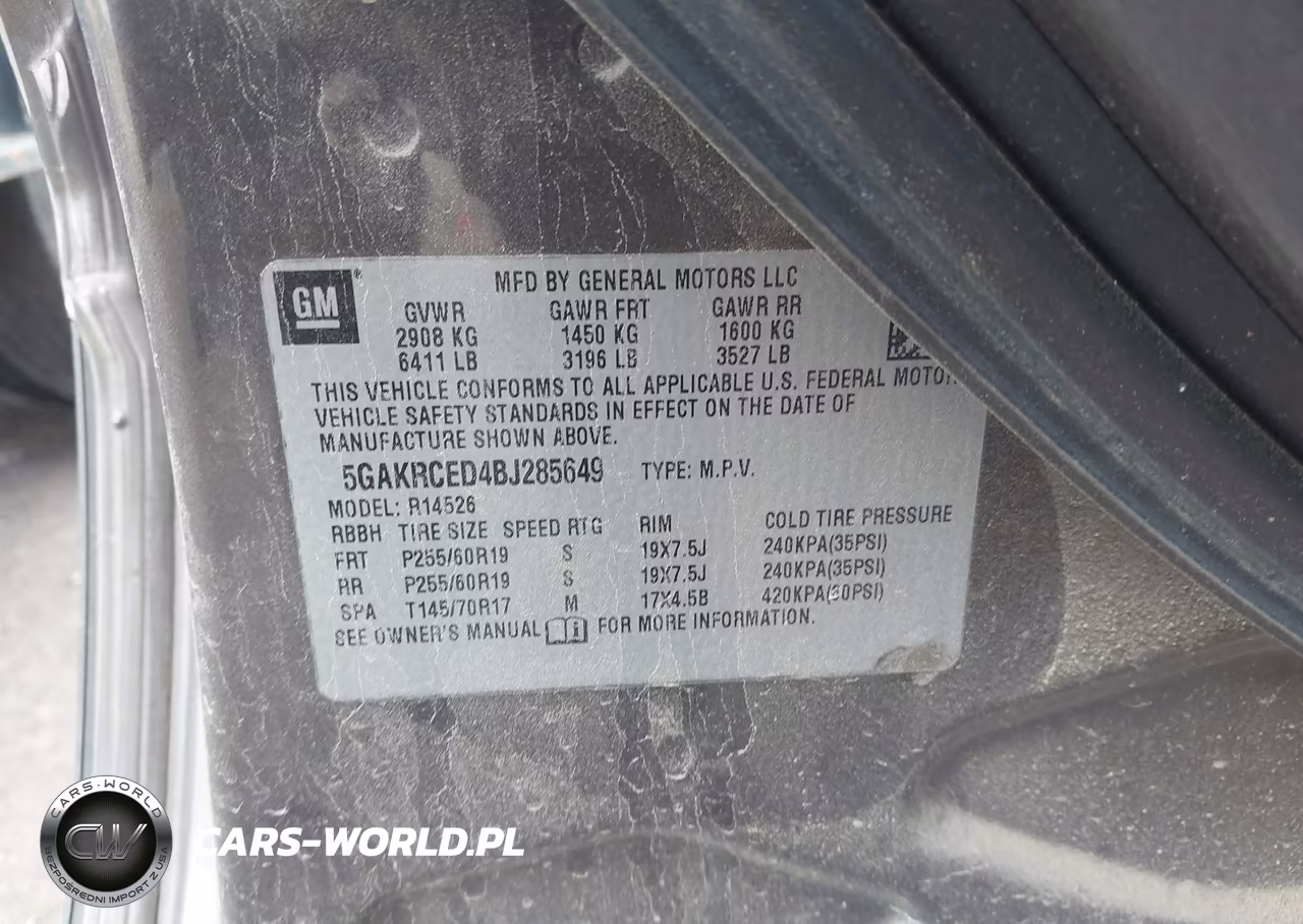 2011 Buick Enclave 2Xl VIN:5GAKRCED4BJ285649 - 9