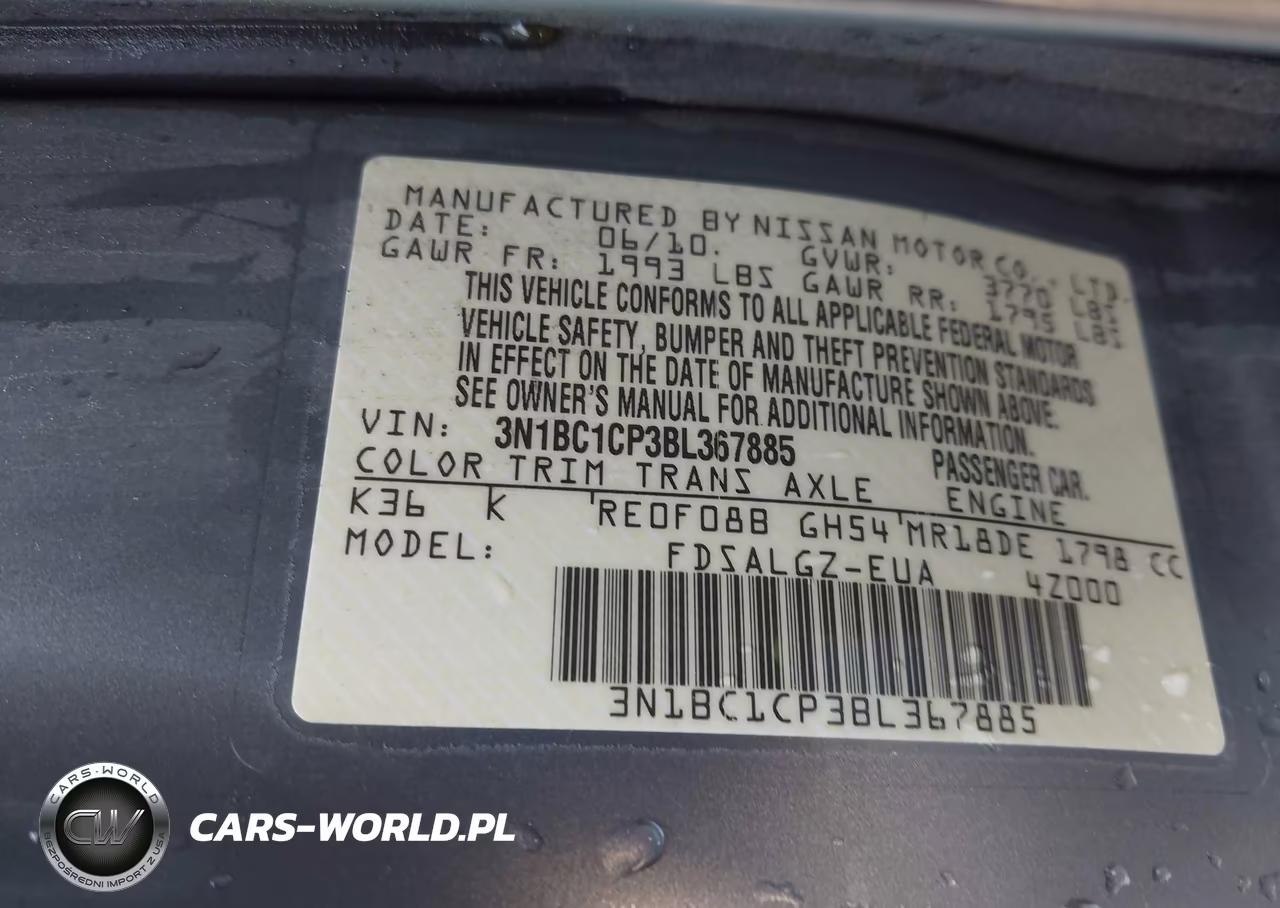 2011 Nissan Versa 1.8Sl VIN:3N1BC1CP3BL367885 - 9