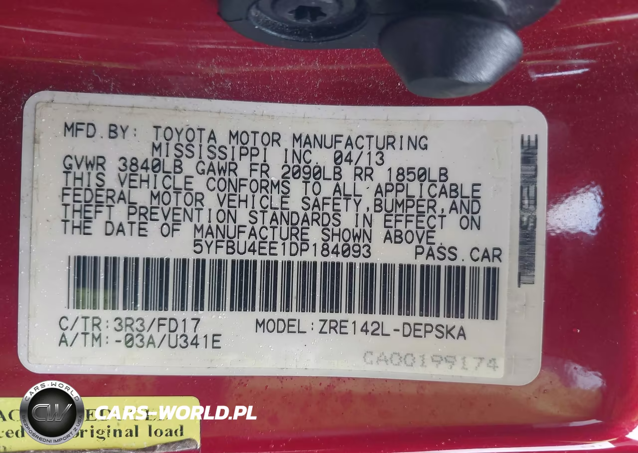 2013 Toyota Corolla S VIN:5YFBU4EE1DP184093 - 9