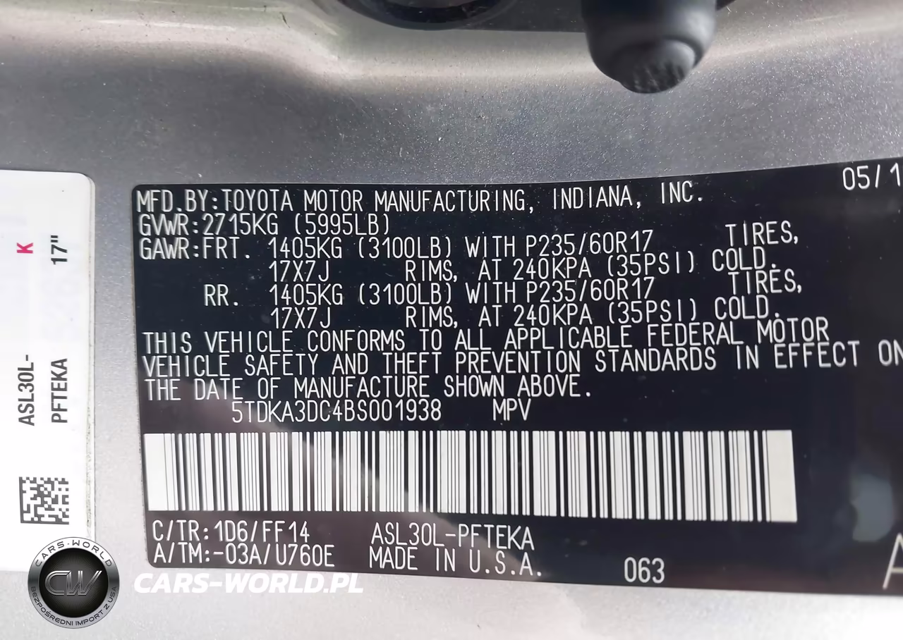 2011 Toyota Sienna VIN:5TDKA3DC4BS001938 - 9