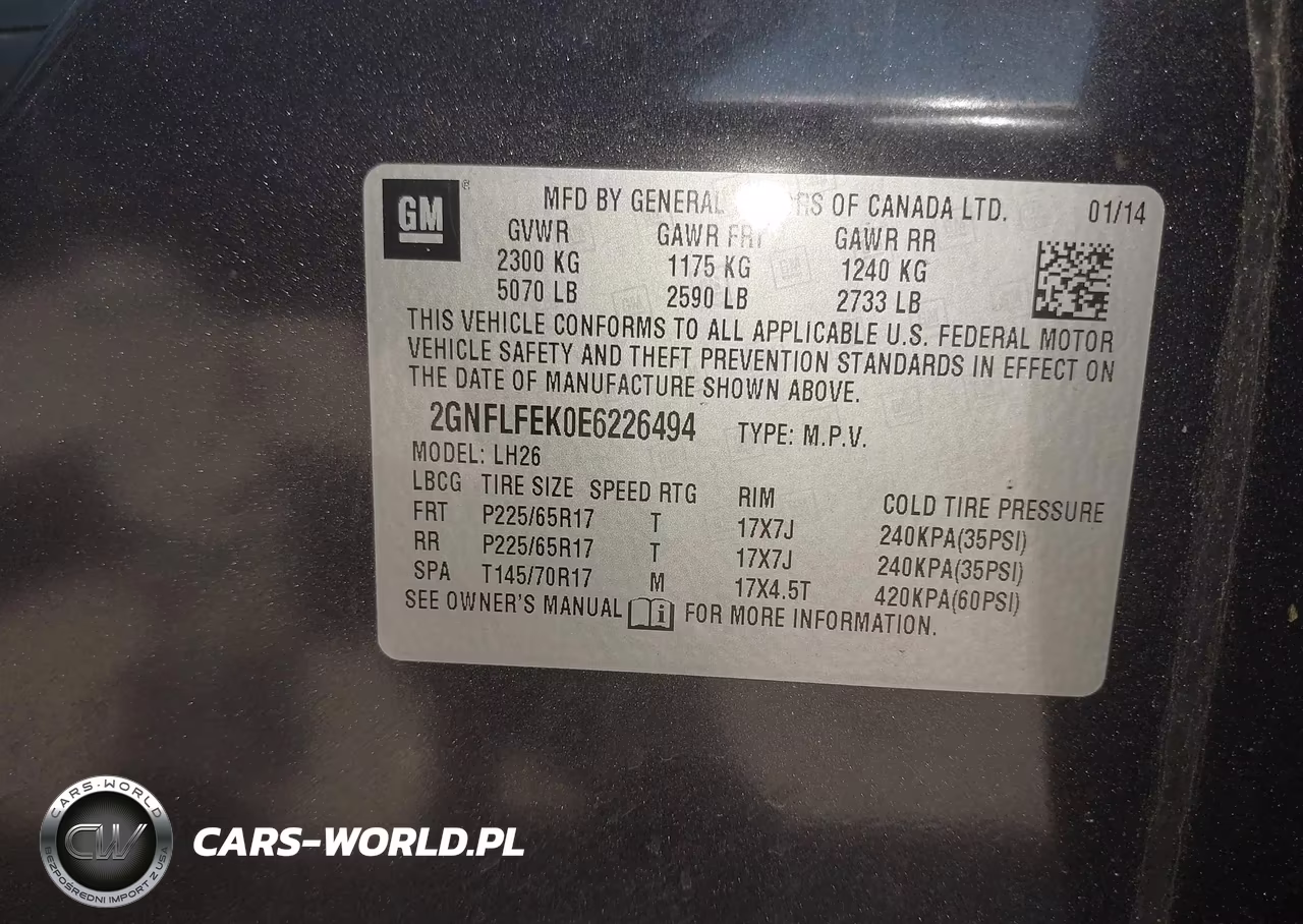2014 Chevrolet Equinox 1Lt VIN:2GNFLFEK0E6226494 - 9