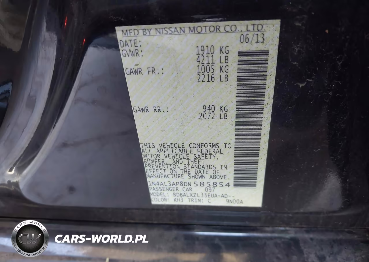 2013 Nissan Altima 2.5 Sl VIN:1N4AL3AP8DN585854 - 9