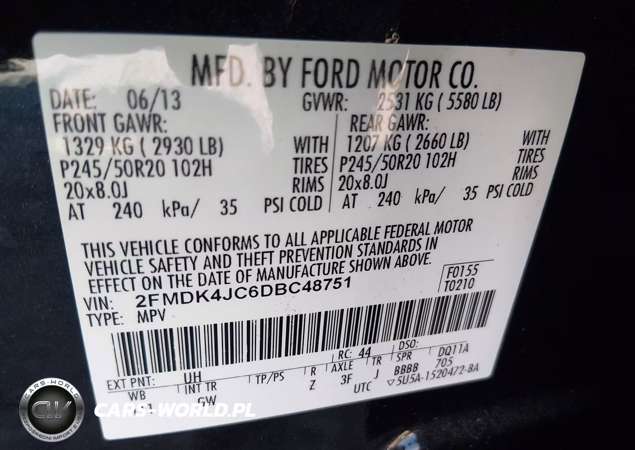 2013 Ford Edge Sel VIN:2FMDK4JC6DBC48751 - 9
