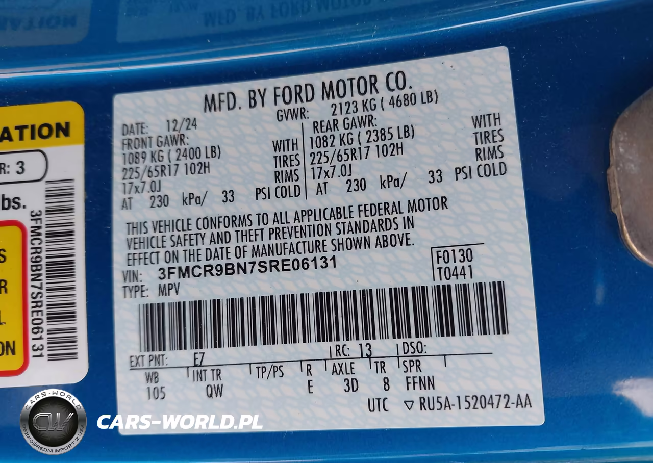 2025 Ford Bronco Sport Big Bend VIN:3FMCR9BN7SRE06131 - 9
