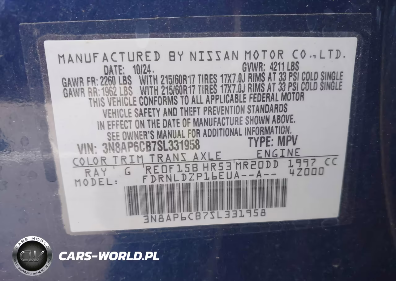 2025 Nissan Kicks Sv Intelligent Awd VIN:3N8AP6CB7SL331958 - 9
