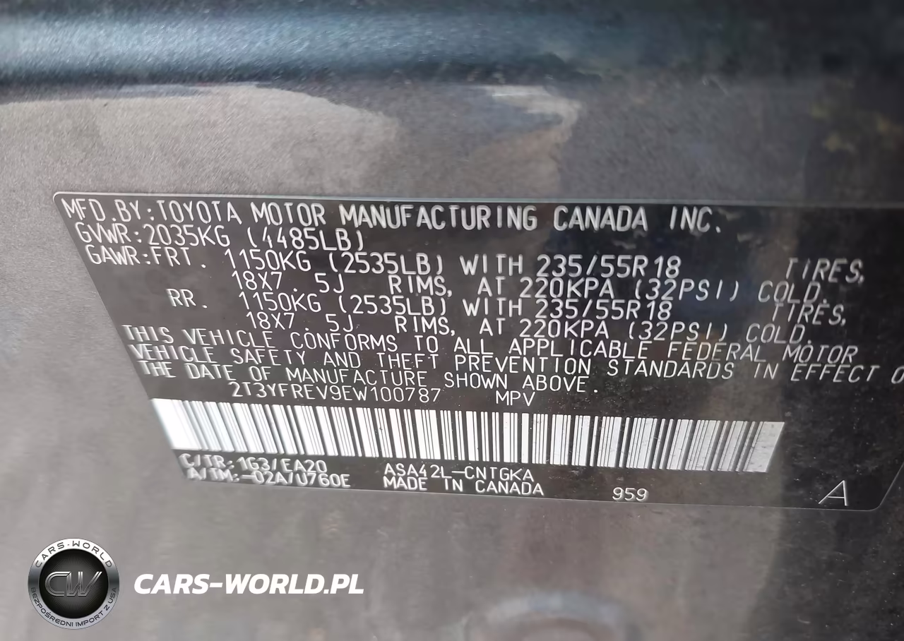 2014 Toyota Rav4 Limited VIN:2T3YFREV9EW100787 - 9