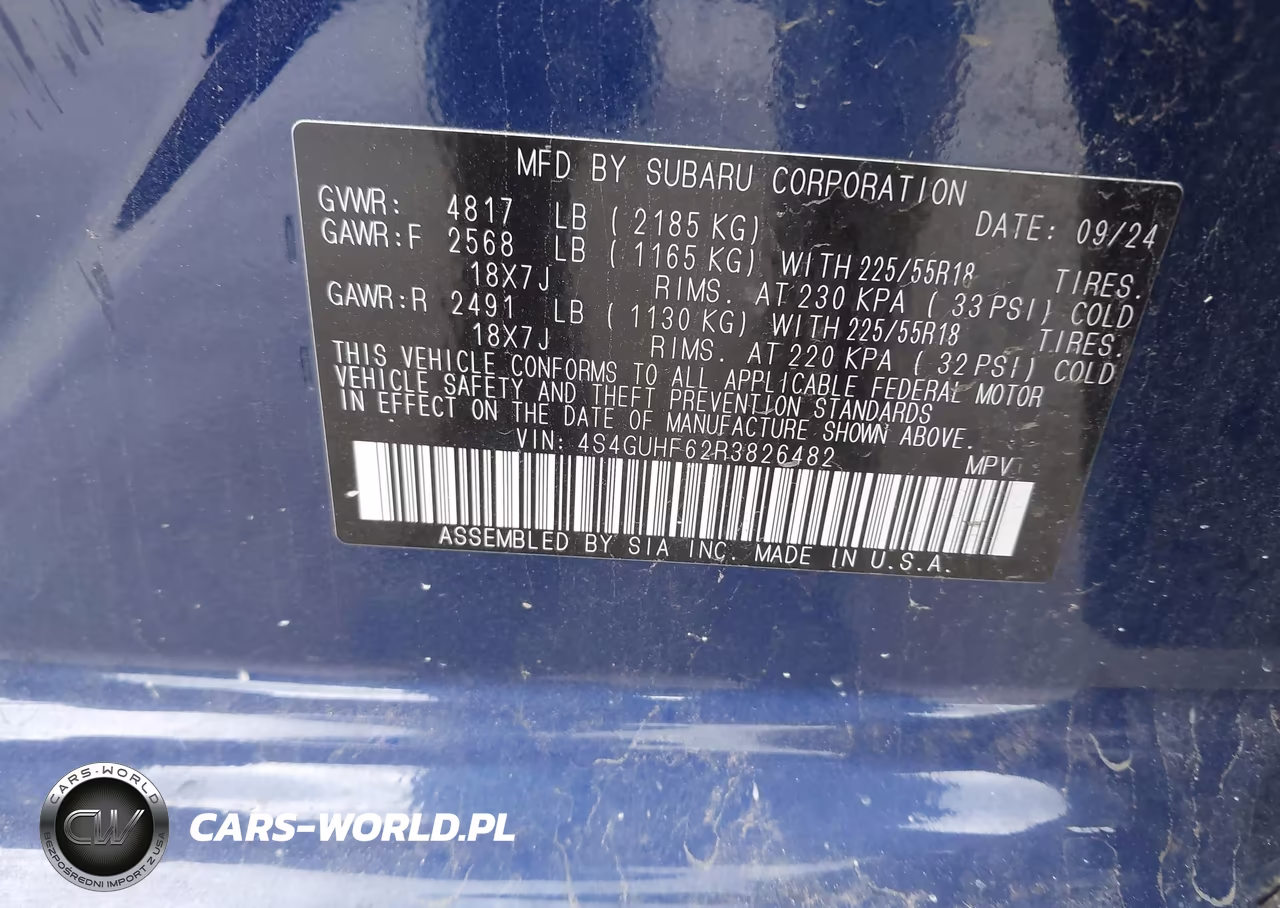 2024 Subaru Crosstrek Sport VIN:4S4GUHF62R3826482 - 9