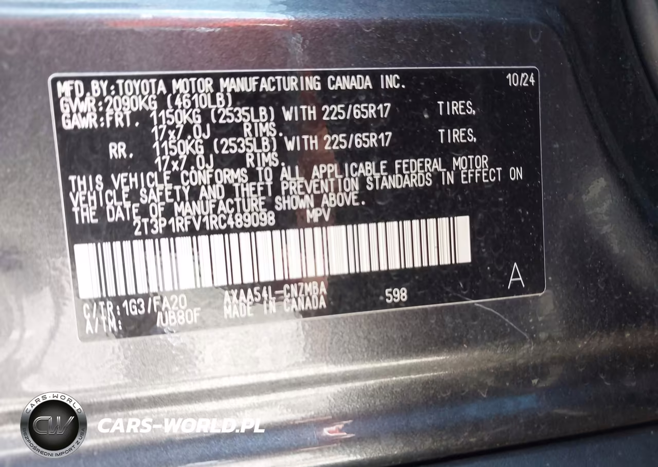 2024 Toyota Rav4 Xle VIN:2T3P1RFV1RC489098 - 9