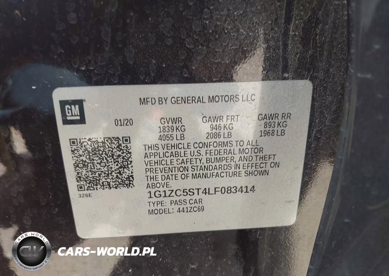 2020 Chevrolet Malibu Fwd 1Fl VIN:1G1ZC5ST4LF083414 - 9
