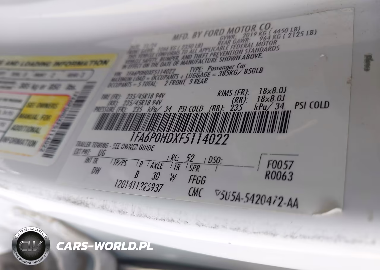 2015 Ford Fusion Se VIN:1FA6P0HDXF5114022 - 9