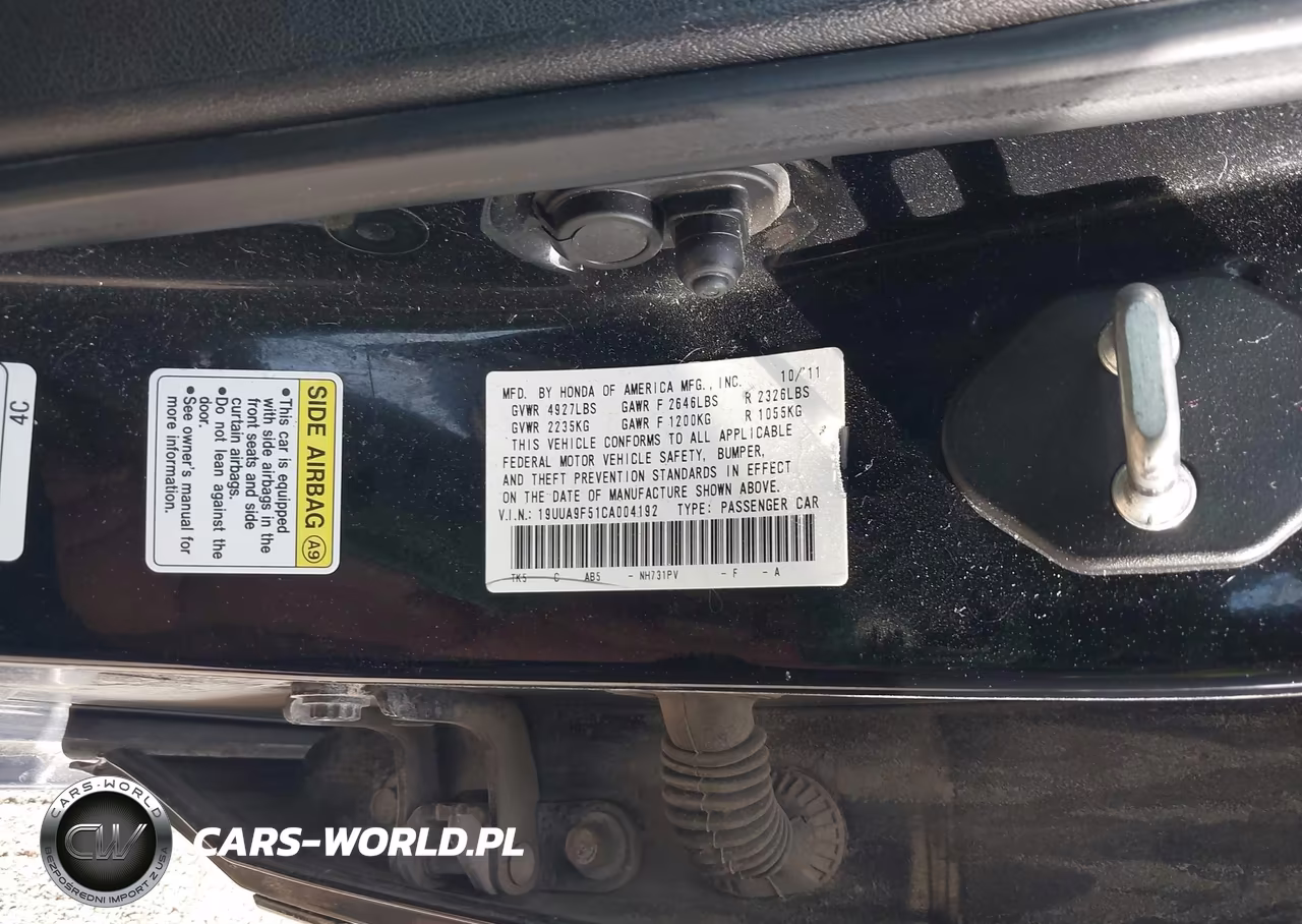 2012 Acura Tl 3.7 VIN:19UUA9F51CA004192 - 9