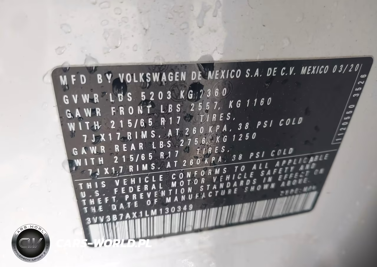 2020 Volkswagen Tiguan VIN:3VV3B7AX1LM130349 - 9