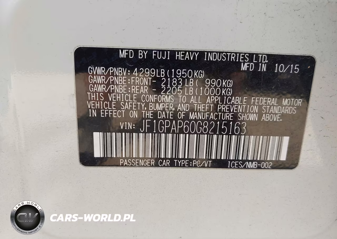 2016 Subaru Impreza 2.0I Sport Premium VIN:JF1GPAP60G8215163 - 9