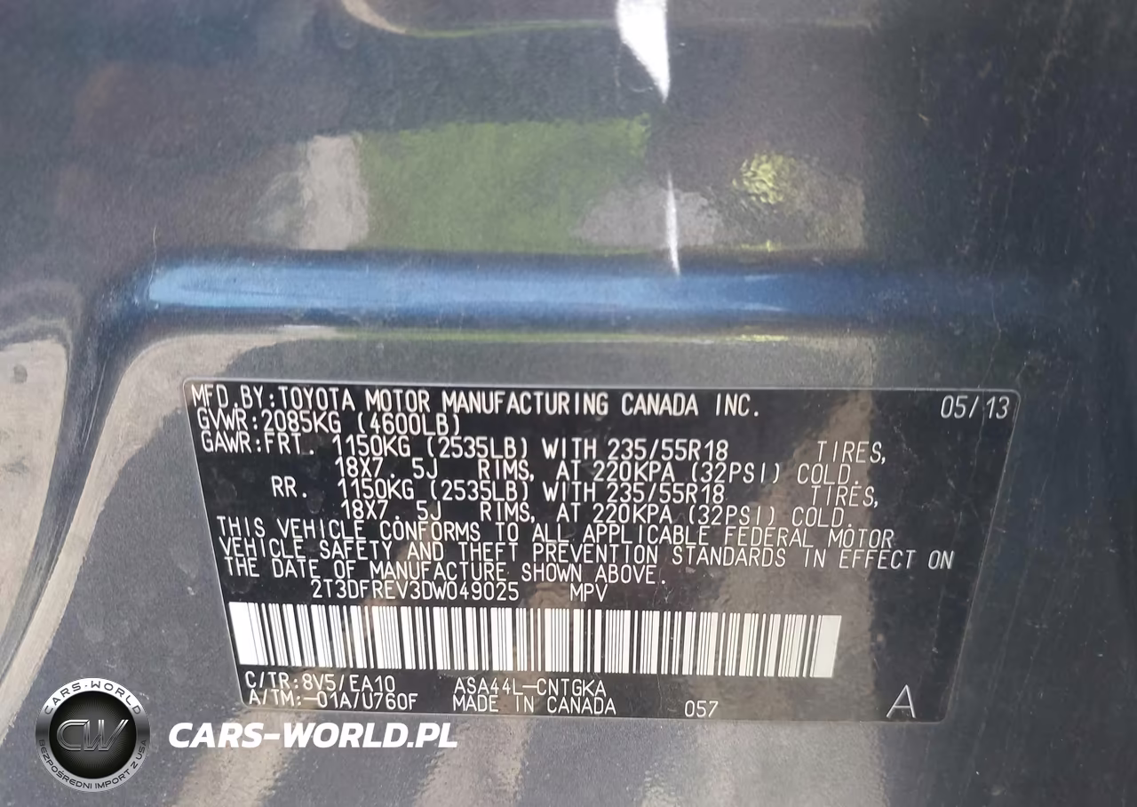 2013 Toyota Rav4 Limited VIN:2T3DFREV3DW049025 - 9