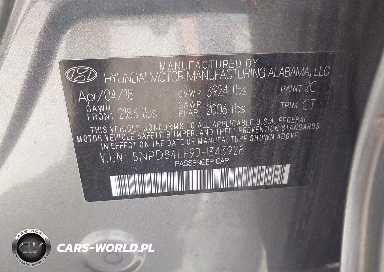 2018 Hyundai Elantra Sel VIN:5NPD84LF9JH343928 - 9