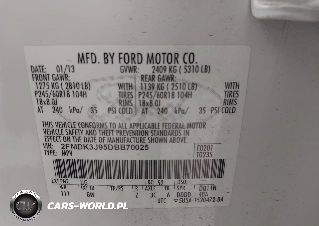 2013 Ford Edge Sel VIN:2FMDK3J95DBB70025 - 9
