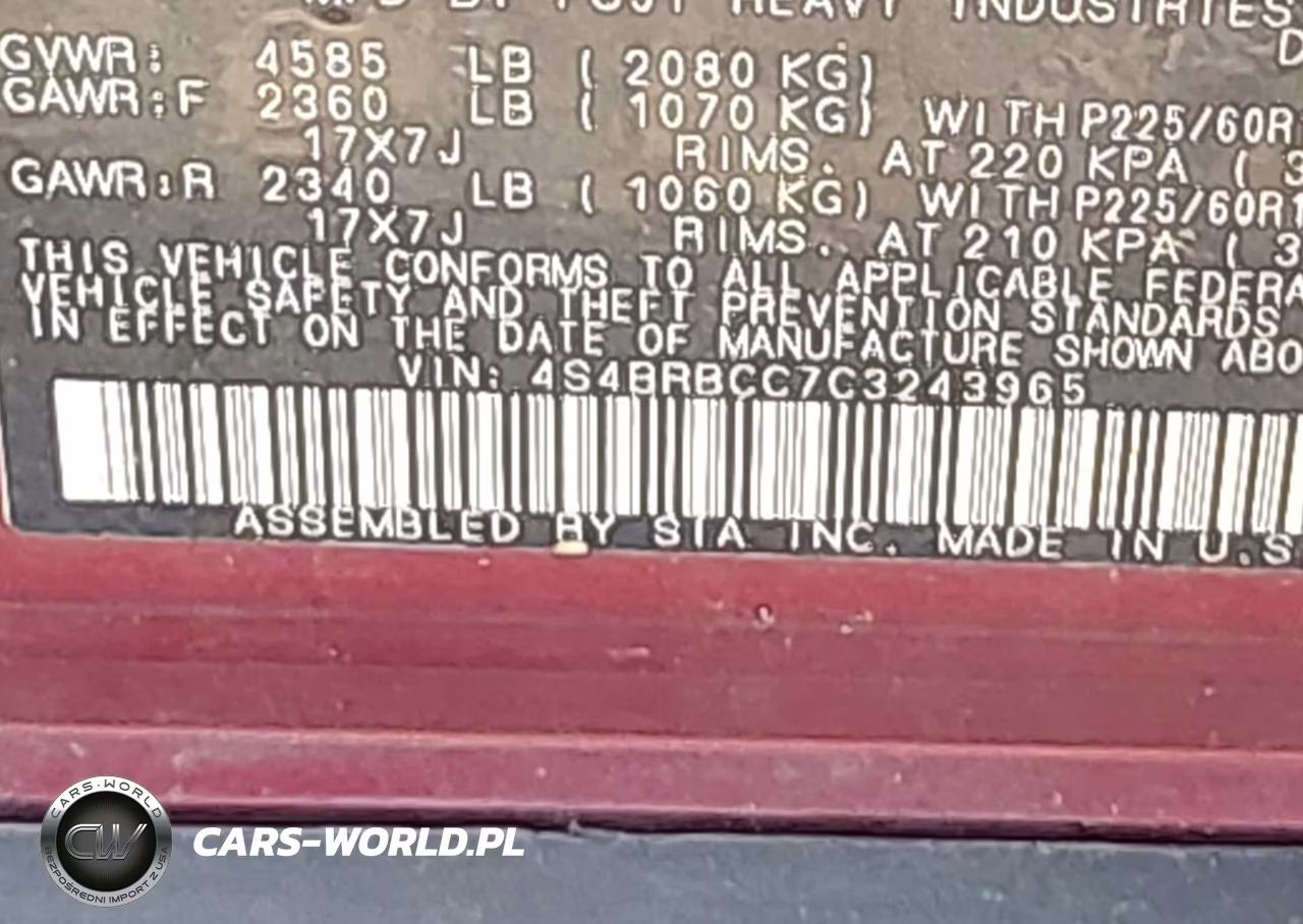 2012 Subaru Outback 2.5I Premium VIN:4S4BRBCC7C3243965 - 9