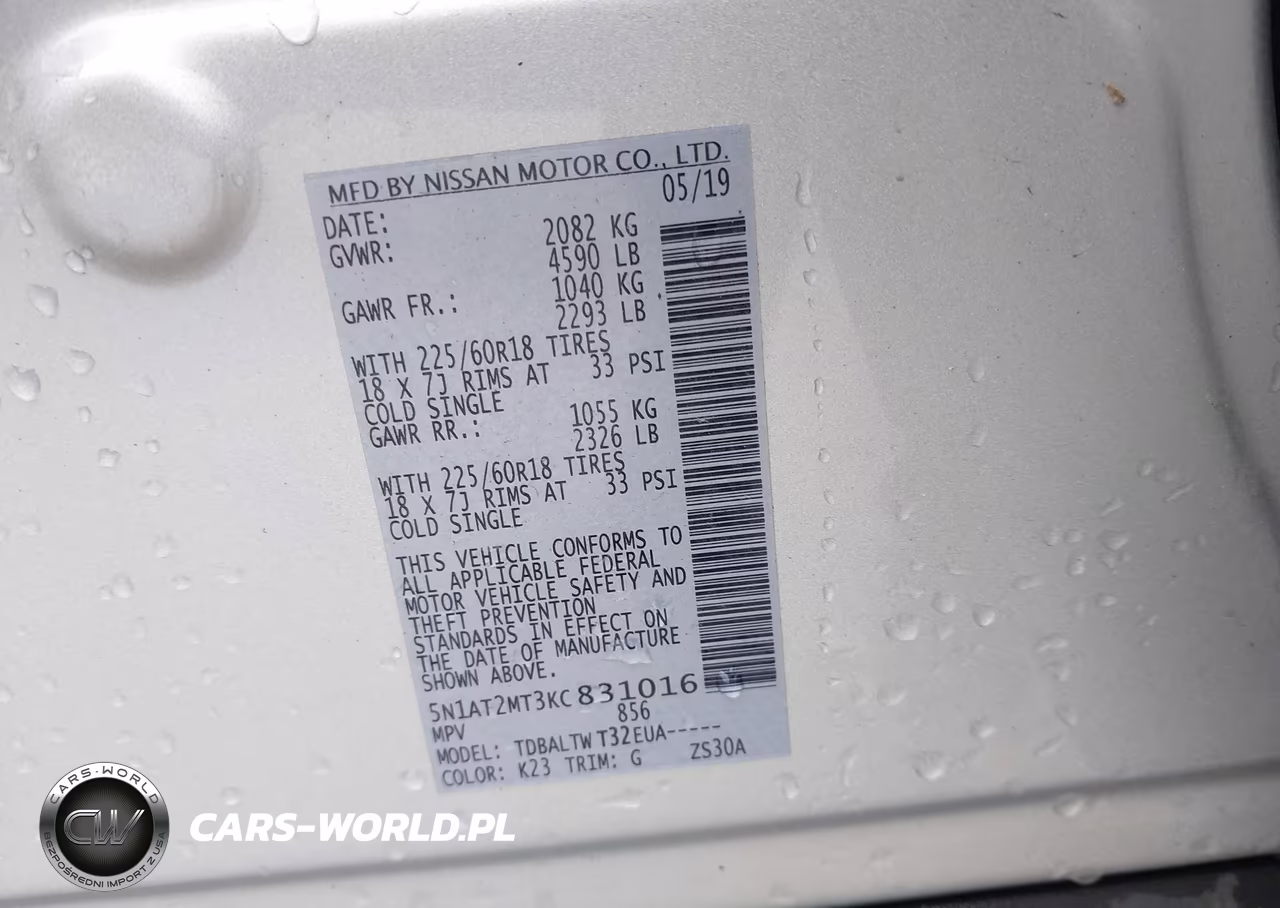 2019 Nissan Rogue Sv VIN:5N1AT2MT3KC831016 - 9