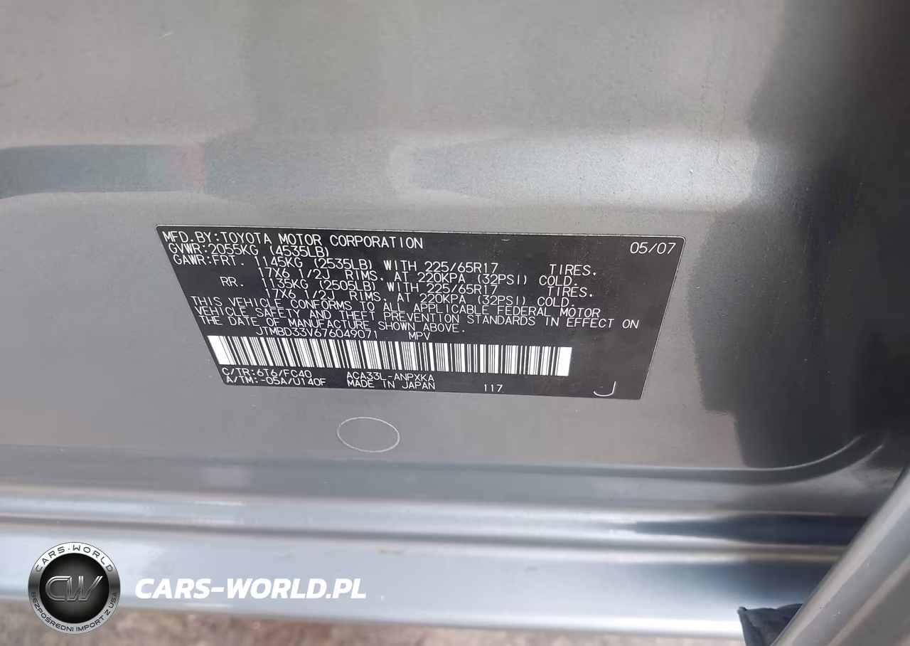 2007 Toyota Rav4 VIN:JTMBD33V676049071 - 9