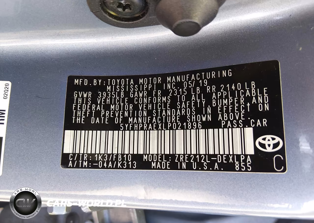 2020 Toyota Corolla Le VIN:5YFHPRAEXLP021896 - 9