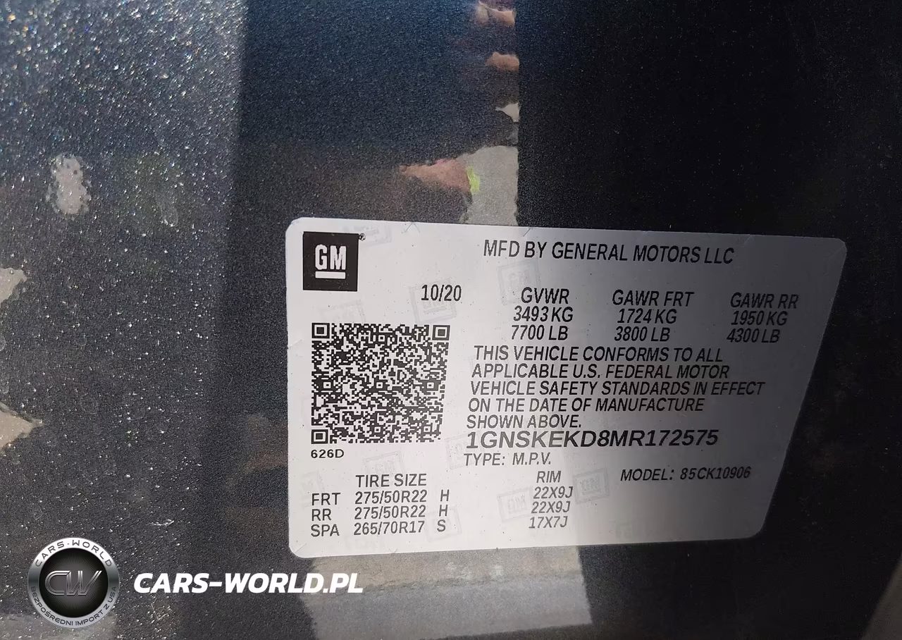 2021 Chevrolet Suburban 4Wd Rst VIN:1GNSKEKD8MR172575 - 9