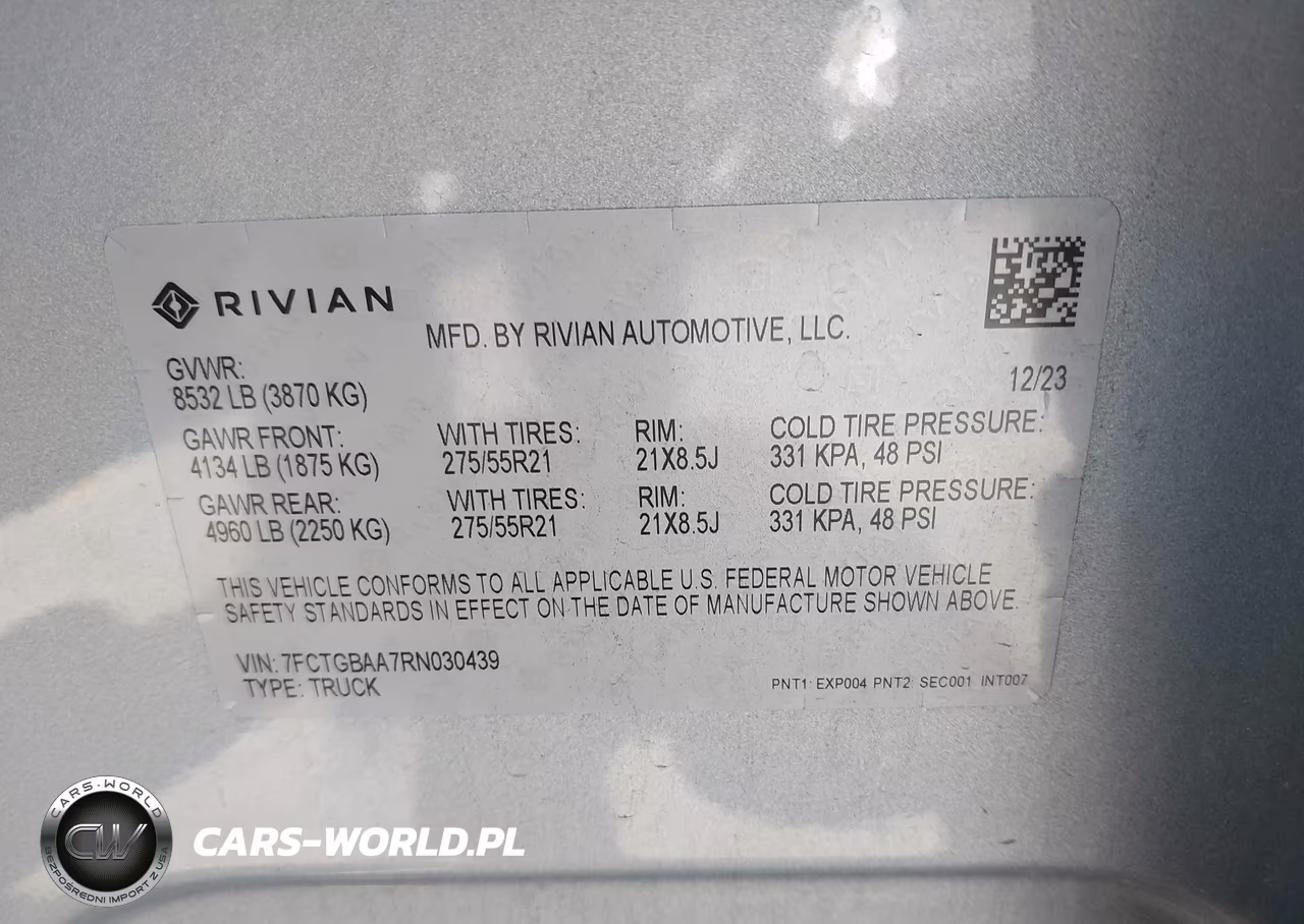 2024 Rivian R1T Adventure Dual Motor Large Pack-Adventure Dual Motor Perf Large Pack VIN:7FCTGBAA7RN030439 - 9