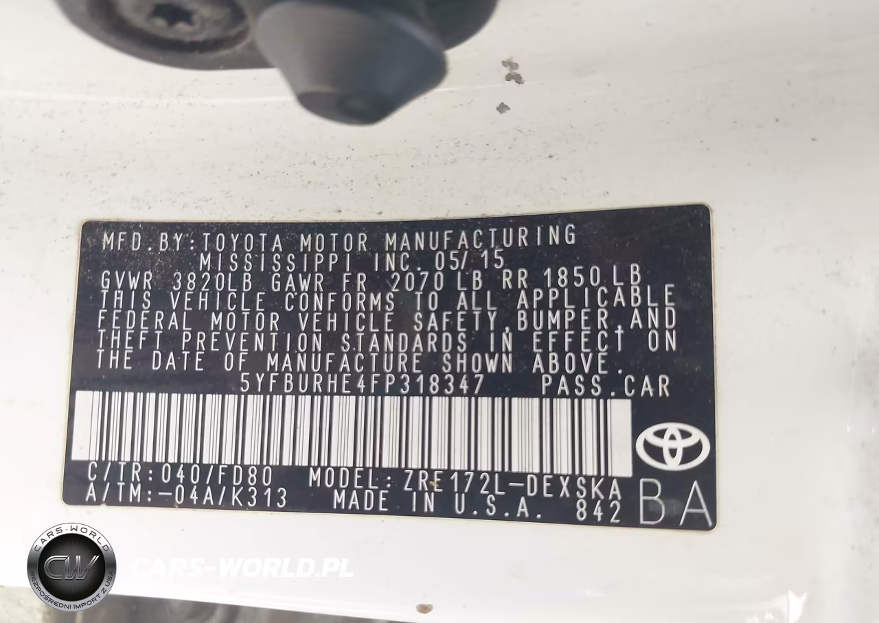 2015 Toyota Corolla S Plus VIN:5YFBURHE4FP318347 - 9