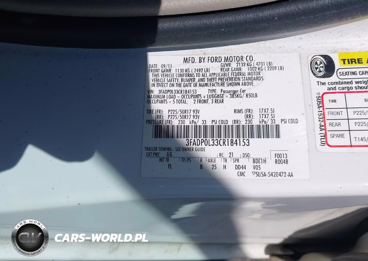 2012 Ford Fusion Hybrid VIN:3FADP0L33CR184153 - 9