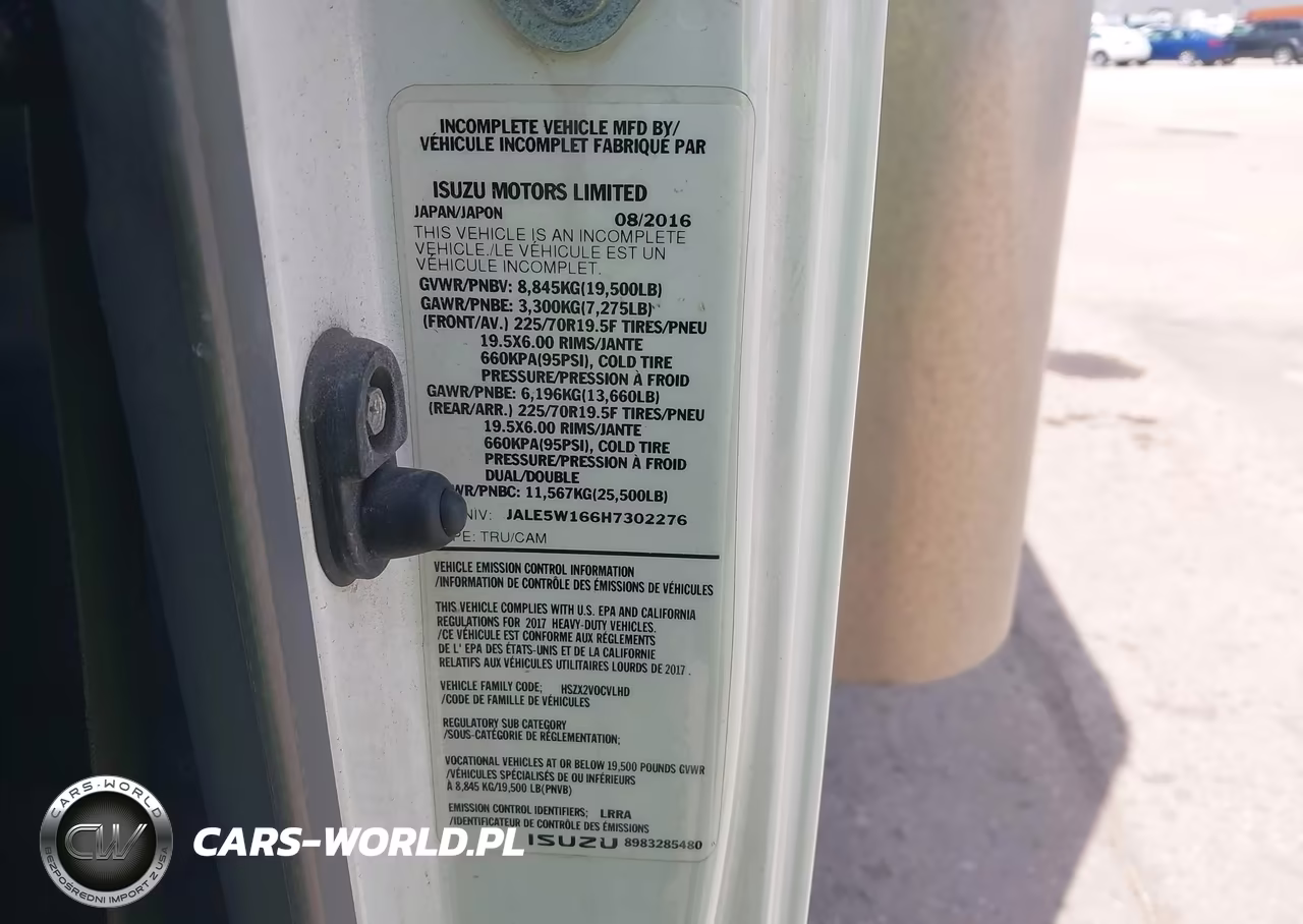 2017 Isuzu Nrr Dsl Reg At VIN:JALE5W166H7302276 - 8